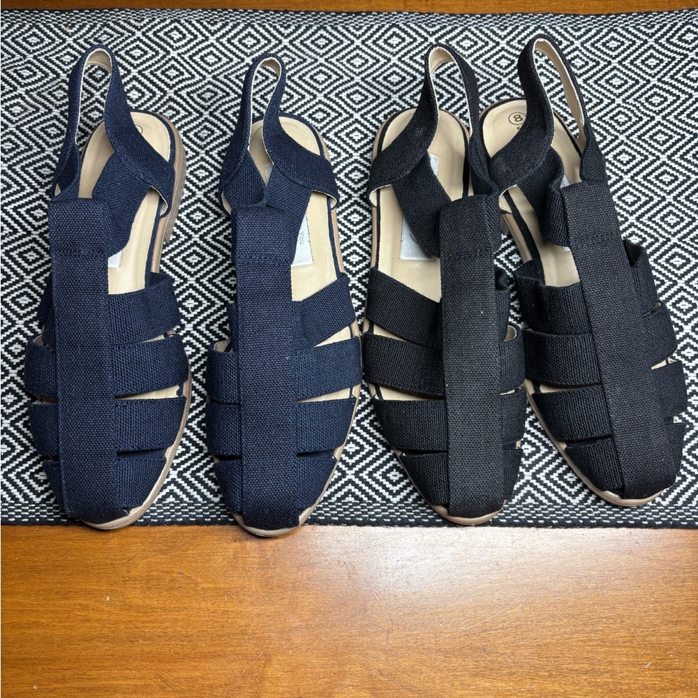 Bundle of 2 Lord & Taylor Strappy Sandals, Size 8